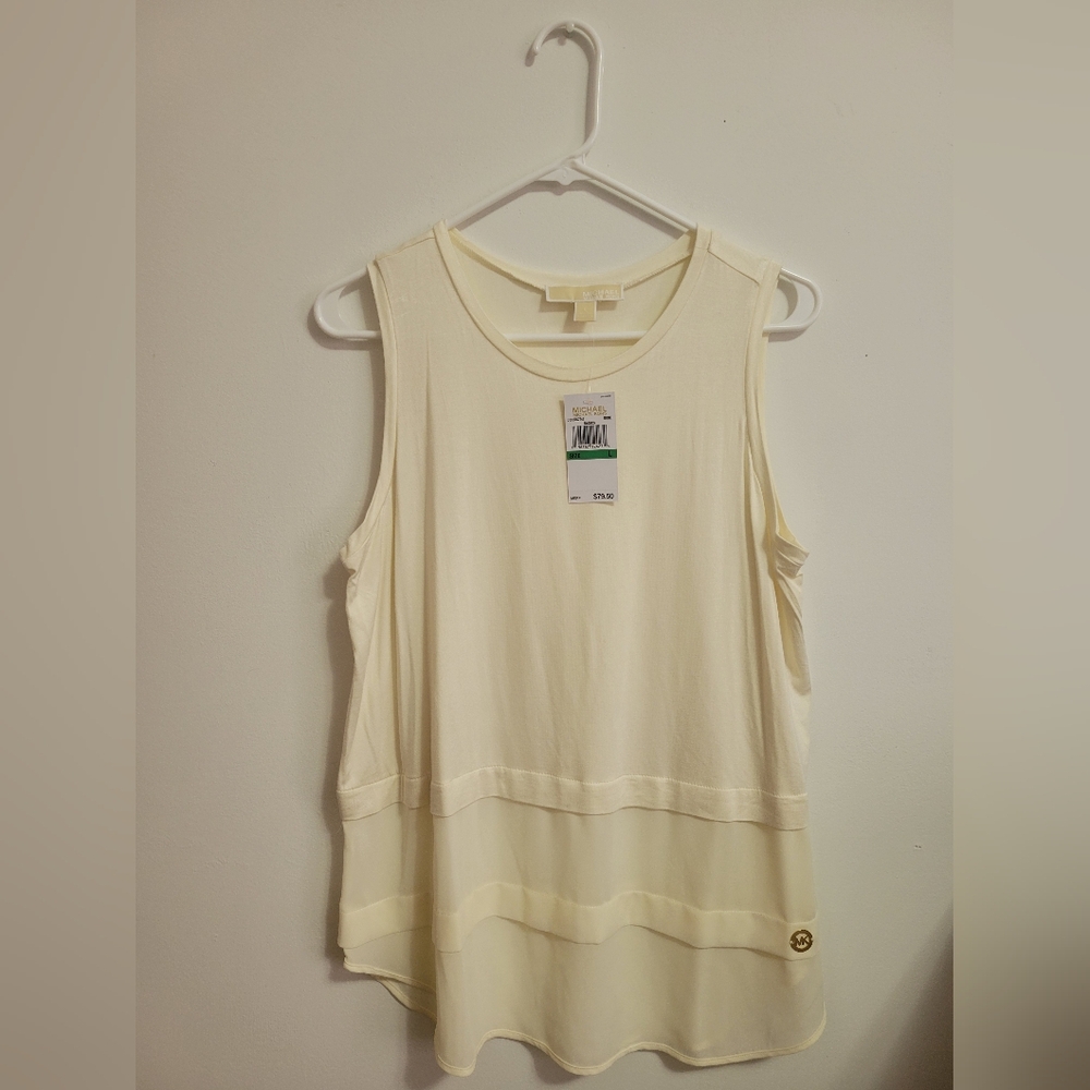 NWT- Michael Kors Cream Tank Top